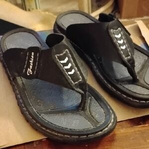 Black and Gray Sandals